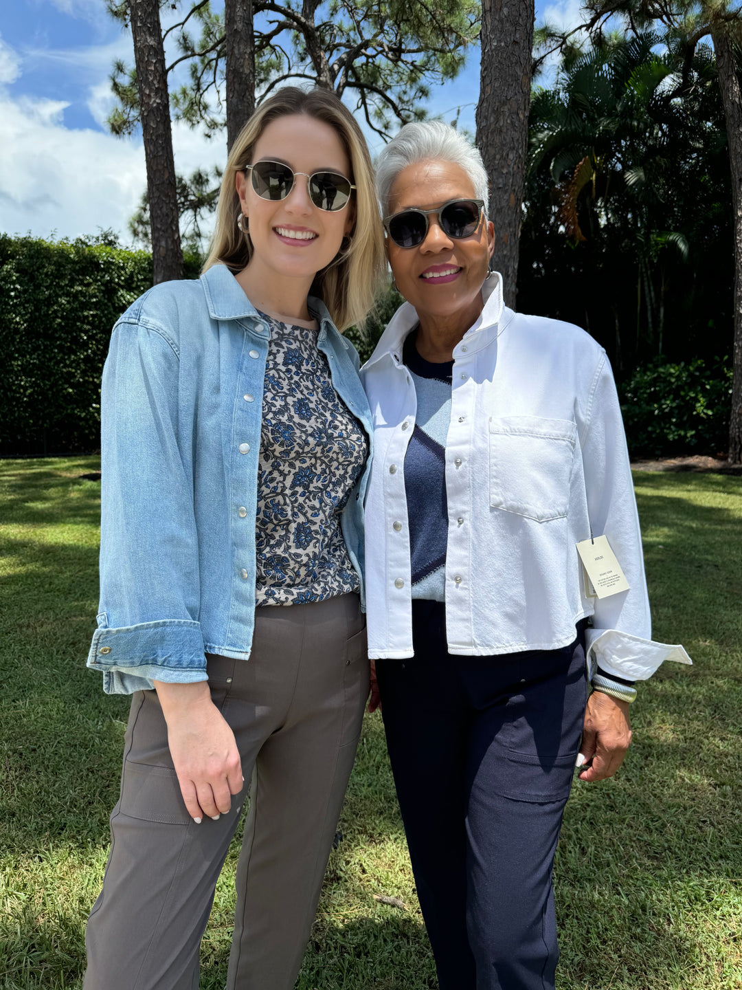 Agolde Dagmar Cropped Shirt in Milkshake and Past