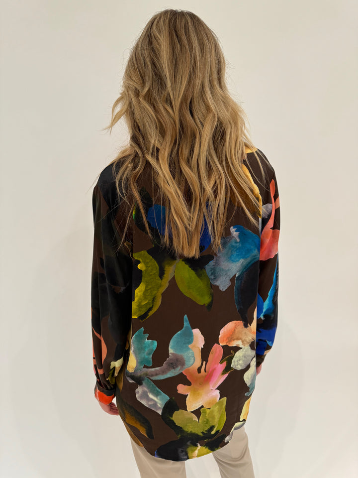 Stine Goya Aquarelle Garden Long Sleeve Shirt available at Barbara Katz