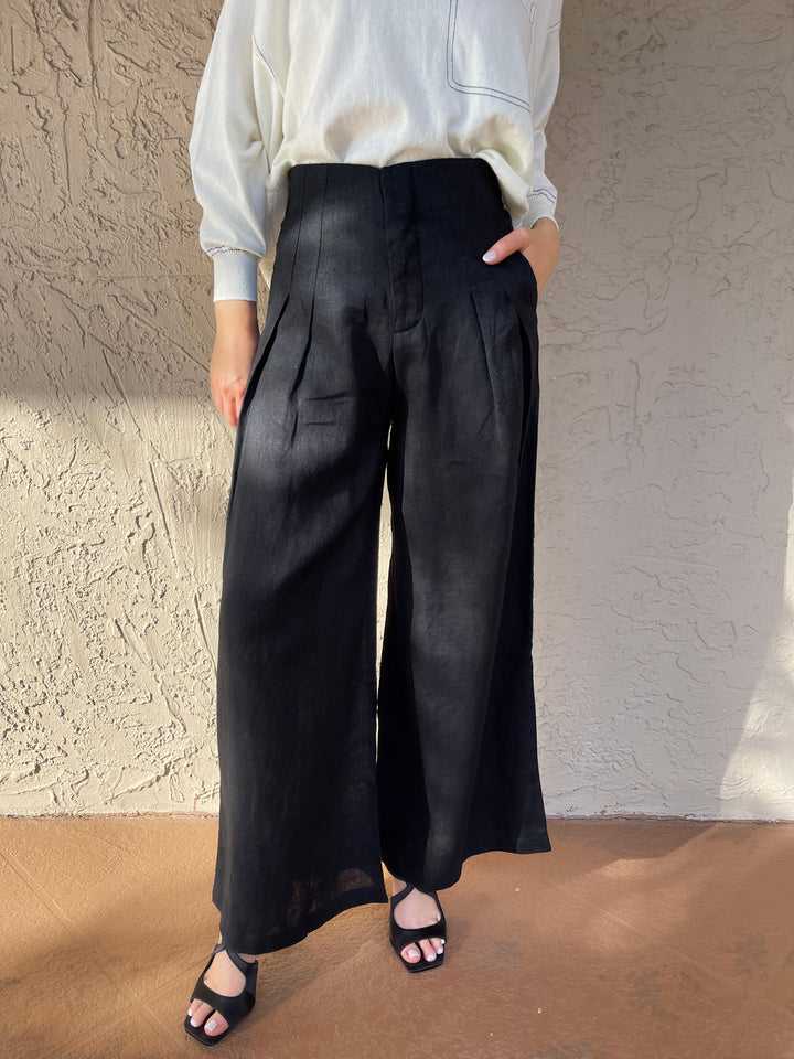 Lanhtrophy Linen Culotte Pant