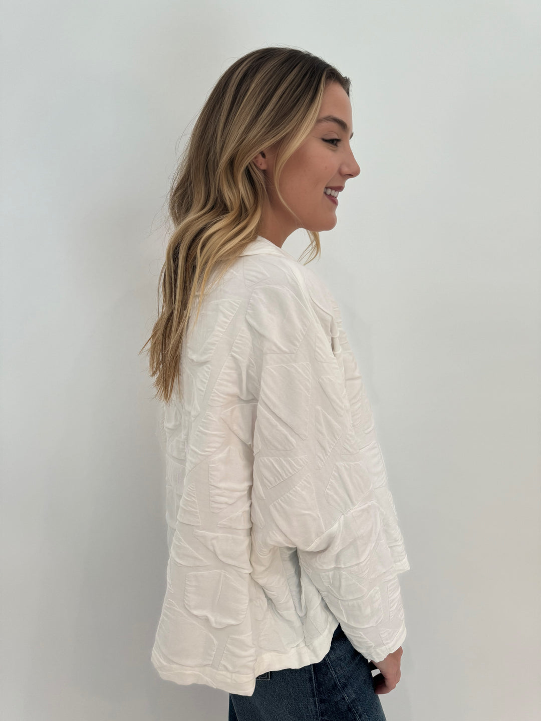 Beau Jours Antonia Long Sleeve Shirt in White