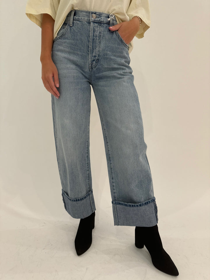 Pistola Ryder High Rise Cuffed Jeans in Essex available at Barbara Katz