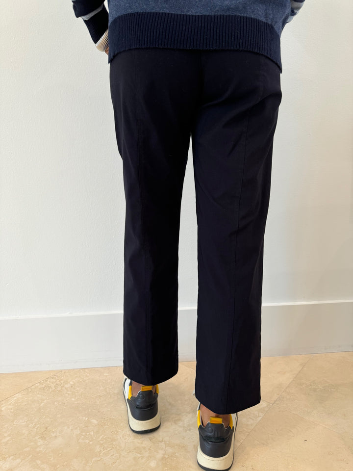 Elliott Lauren Crop Cargo Pants With Rivet Details - Navy