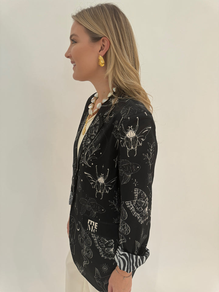 ME369 Molly Black Magic Long Sleeves Blazer available at Barbara Katz