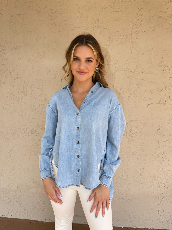 Oversized Chambray Shirt