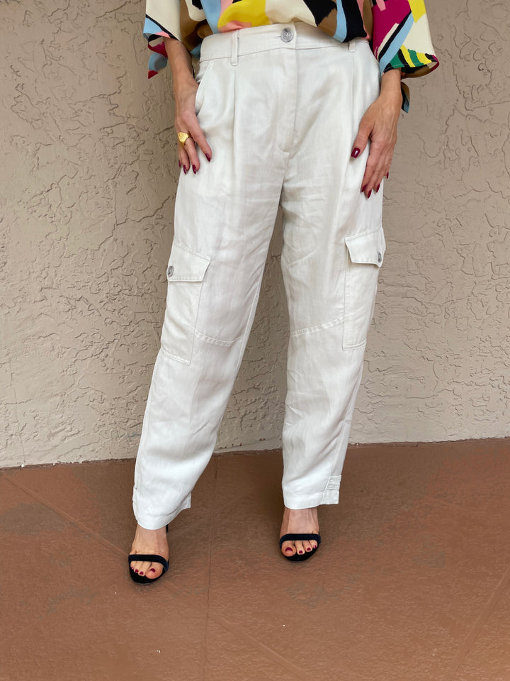 Marella Giada Linen-Blend Tapered Pants