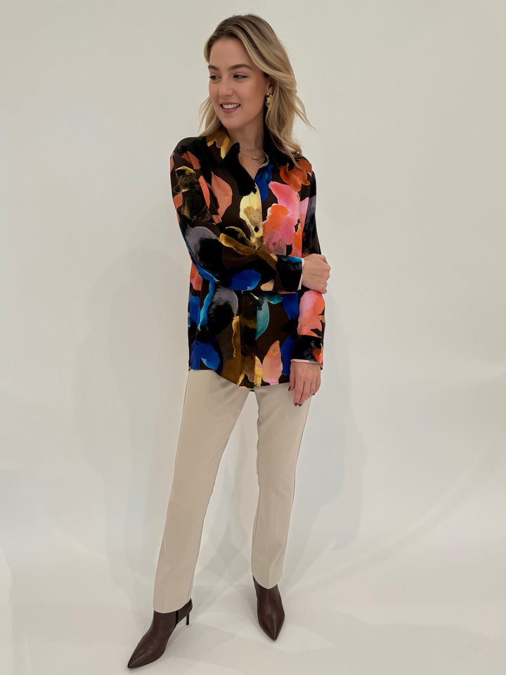 Stine Goya Aquarelle Garden Long Sleeve Shirt available at Barbara Katz