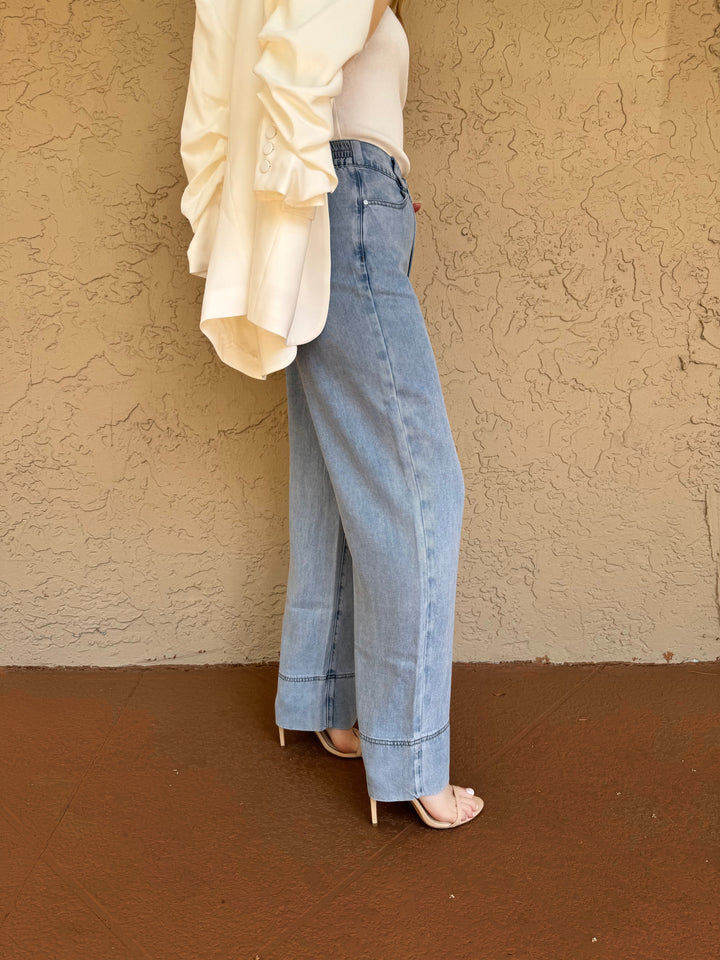 Suncoo Romy Pants in Blue Jean