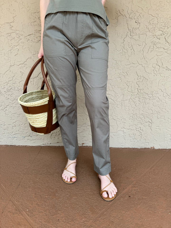 Elliott Lauren Poplin Cargo Pants in Sage