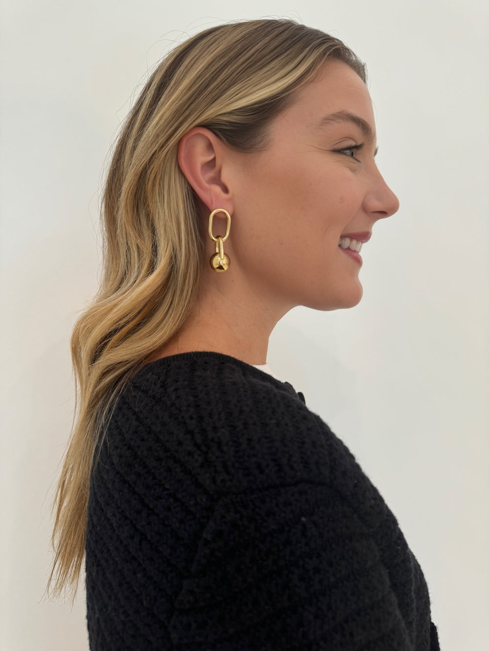 BK Jewelry Kristen Draped Ball Earrings in Gold