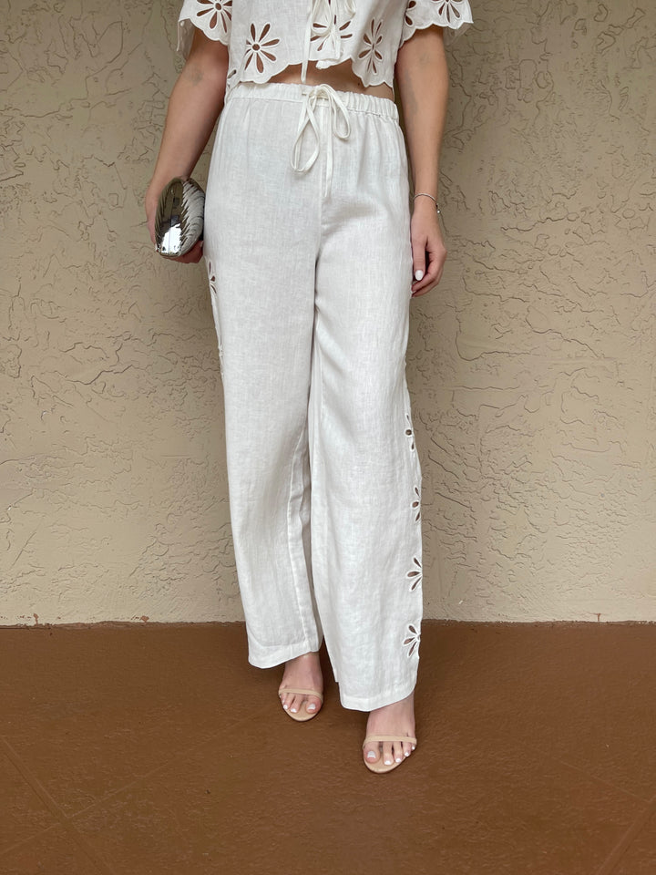 Rails Emmie Pants in White Eyelet available at Barbara Katz