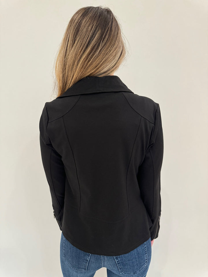 LIV by Habitat Black Moto Jacket available at Barbara Katz