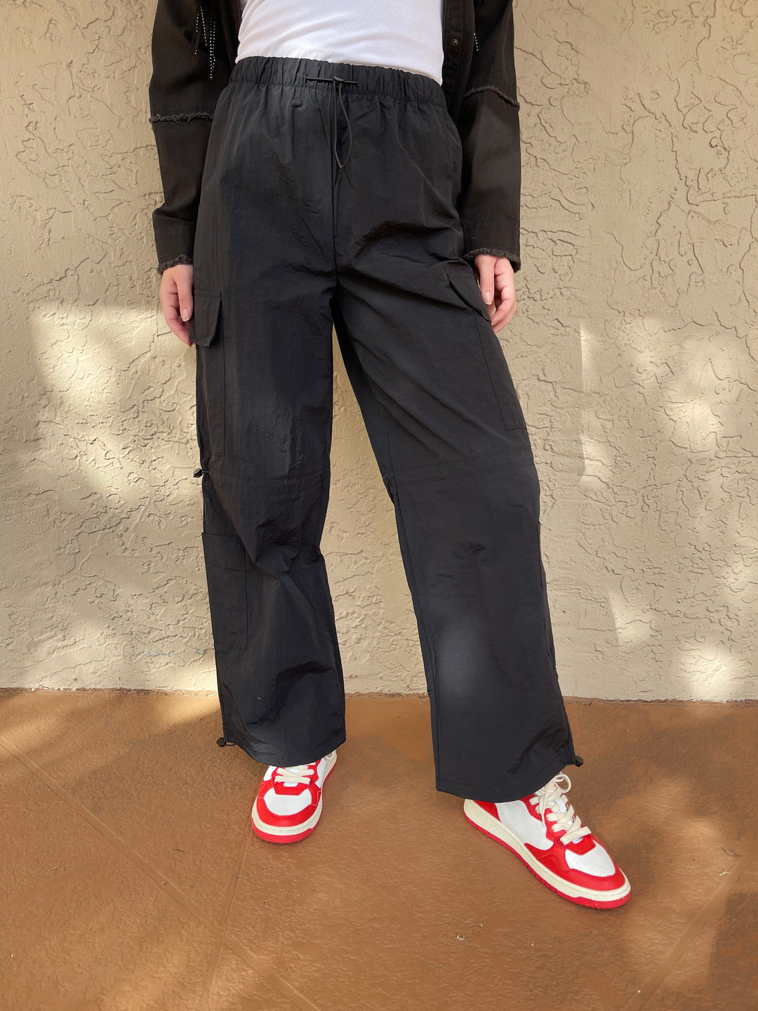 Nylon Cargo Pants with Stoppers