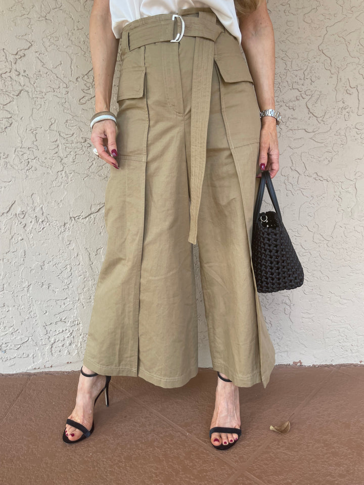 Max Mara Leisure Pinide Tie Waist Wide Leg Pants