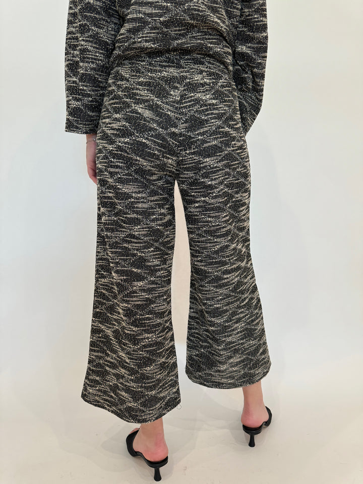 BK Betty Textured Cropped Wide Pants available at barbarakatzshop.com