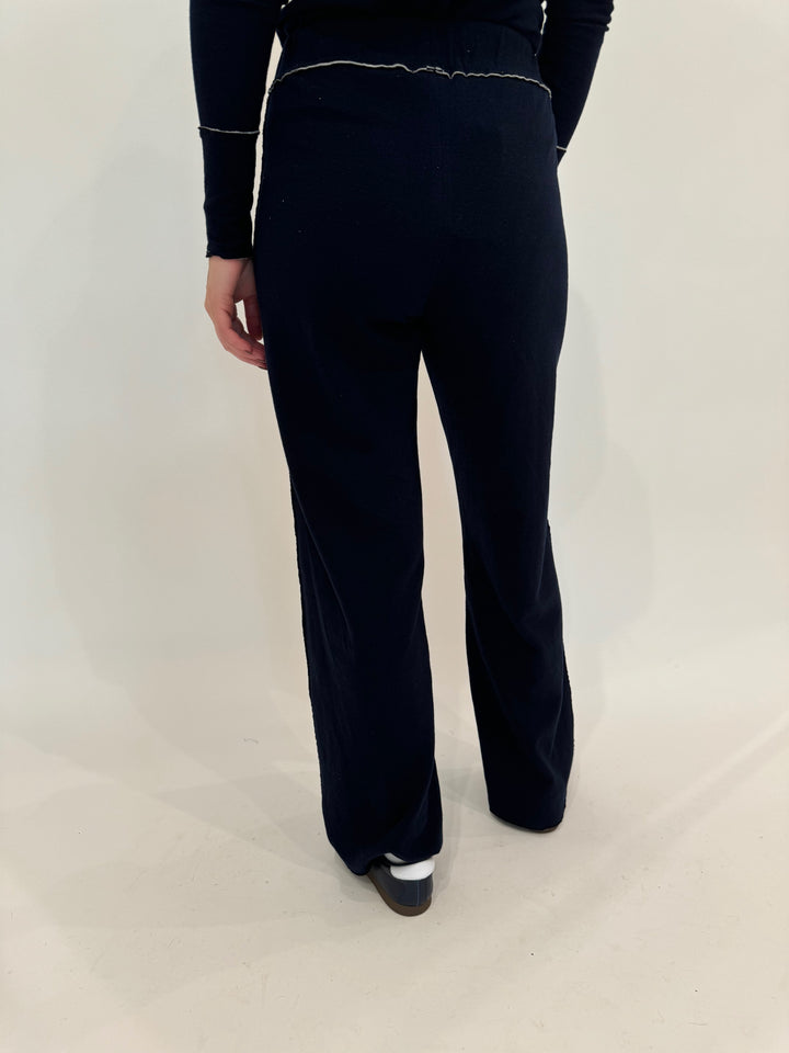 Goldie Stella Double-Faced Flare Pants in Navy/Gray available at Barbara Katz