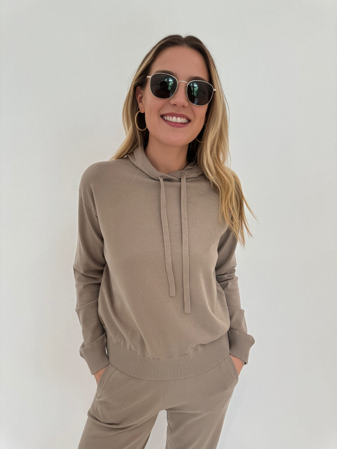 Max Mara Leisure Tesoro Sweatshirt Hoodie in Turtledove