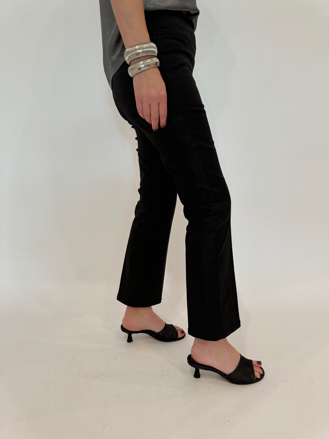 Elliott Lauren Black Lava Pants With Patch Pocket available at Barbara Katz