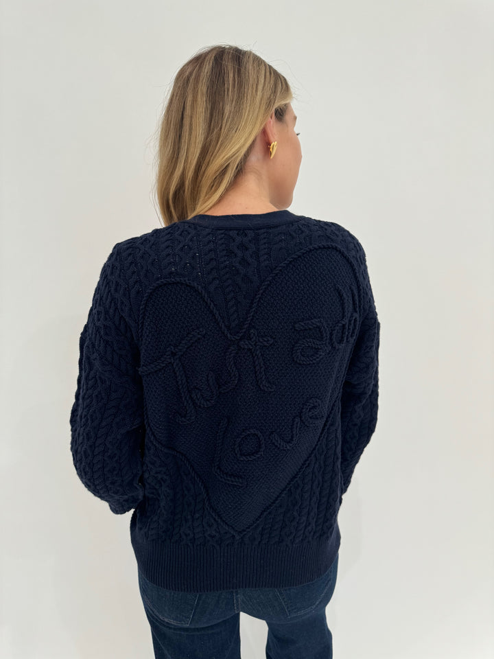 Kerri Rosenthal Suzanne Just Add Love Cardigan in Indigo