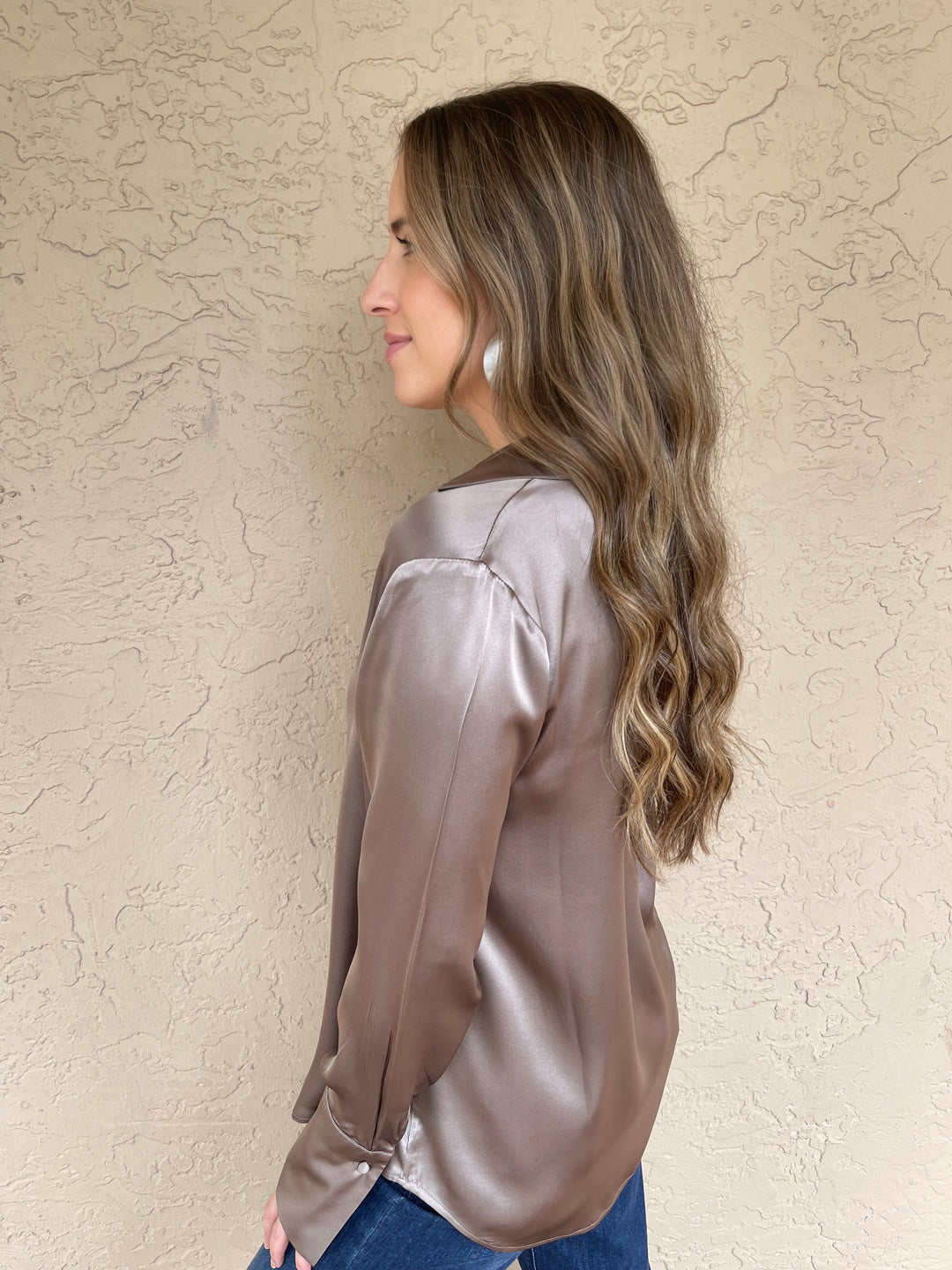 Daria Silk Shirt - Grey