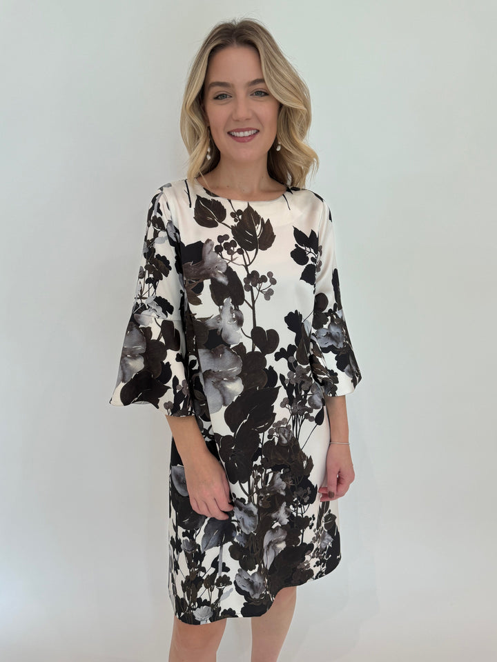 Caroline Rose Bella Dress in Multi/Black available at Barbara Katz