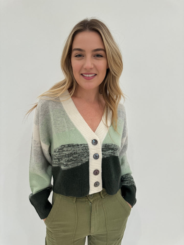 Colorush (CRUSH) Horizon Textured Lolas Cardigan in Meadow available at Barbara Katz