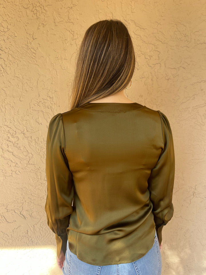 Catherine Gee Zaria Blouse - Army Green