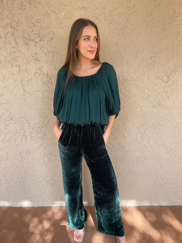 Velvet Tami Blouse - Fern