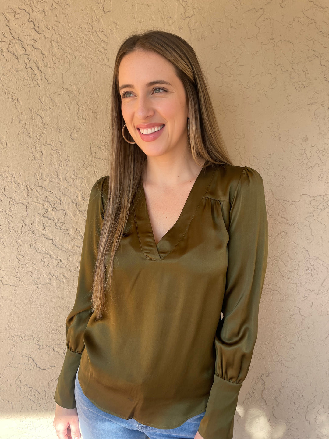 Catherine Gee Zaria Blouse - Army Green