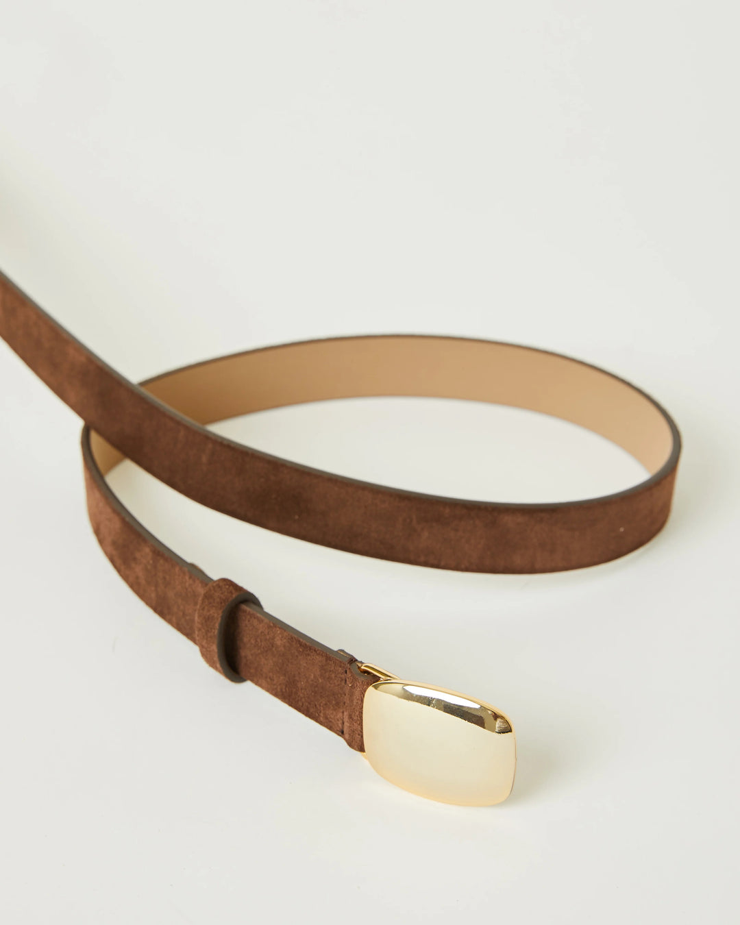 B-Low The Belt Jacob Suede Belt in Chocolate Gold available at Barbara Katz