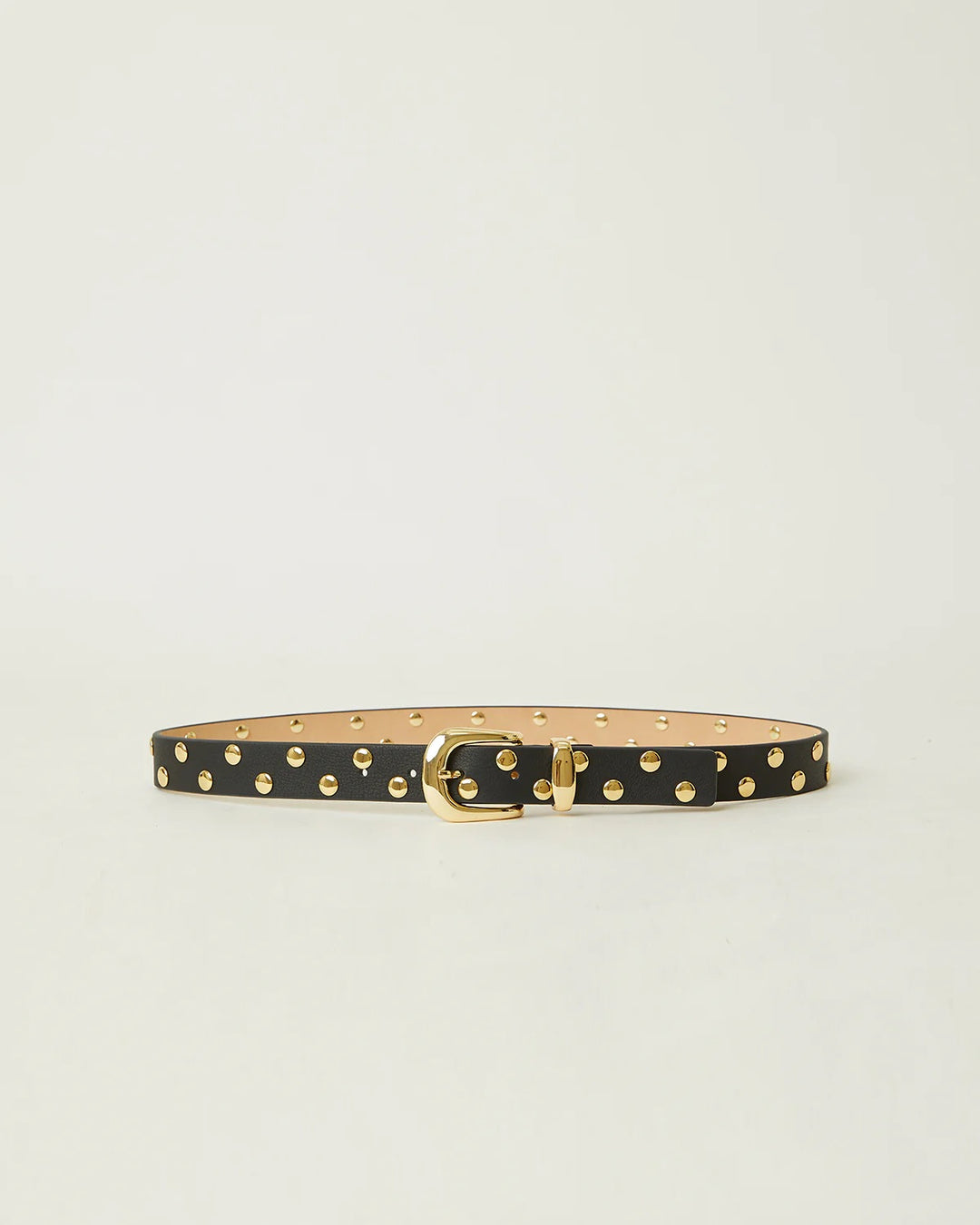 B-Low The Belt Juniper Studded Leather Belt in Black Gold available at Barbara Katz