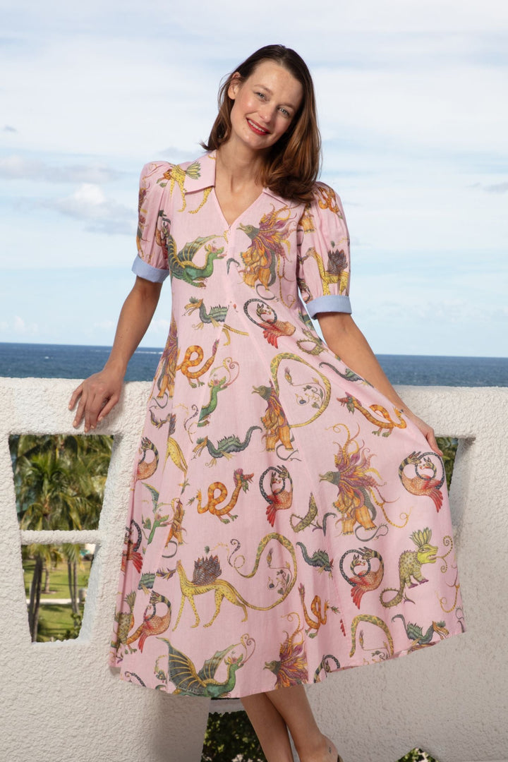 Montauk Dress Mythical creatures pink ground