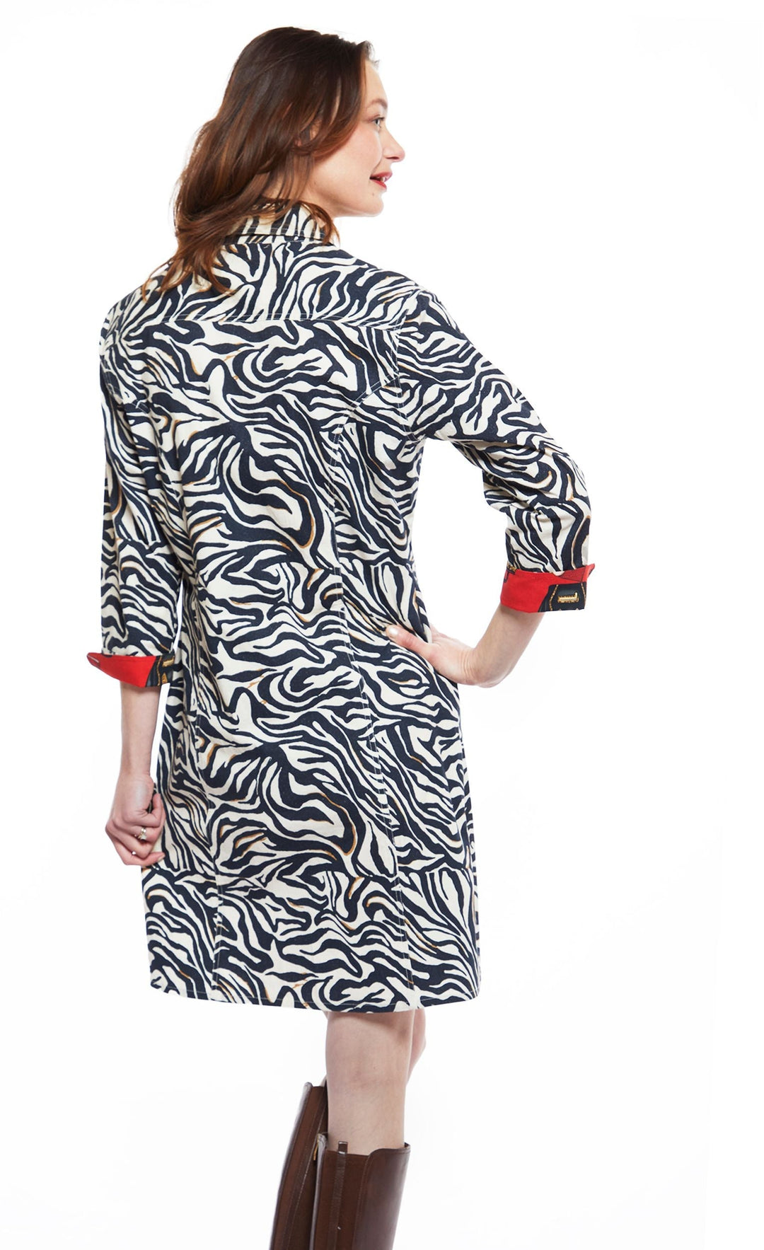 Dizzy-Lizzie Sag Harbor Dress Black And White Zebra Print