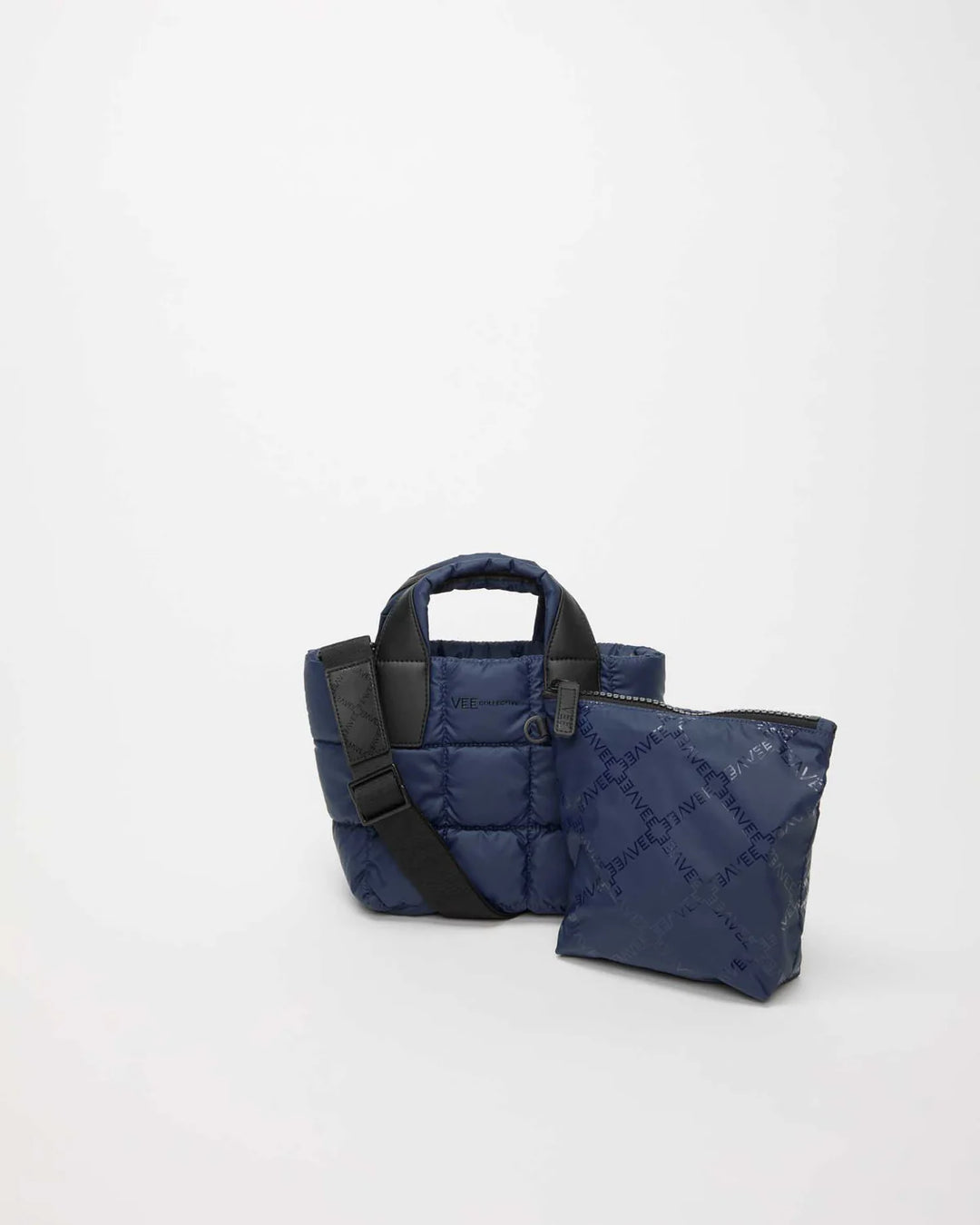 Vee Collective Porter Mini Tote Bag in Deep Sea with removable pouch available at Barbara Katz