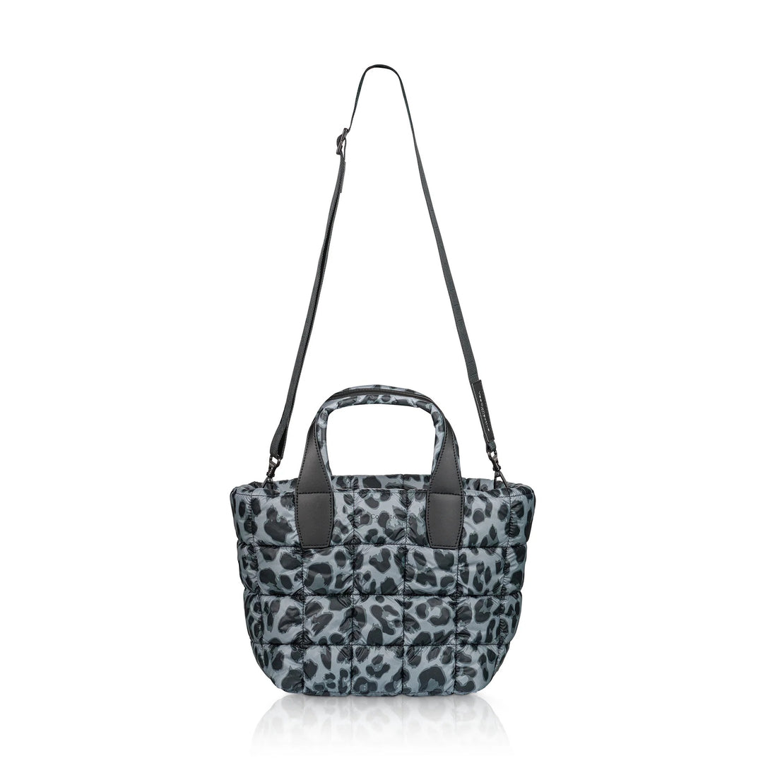 Vee Collective Porter Small Tote Crossbody Bag in Grey Leopard available at Barbara Katz