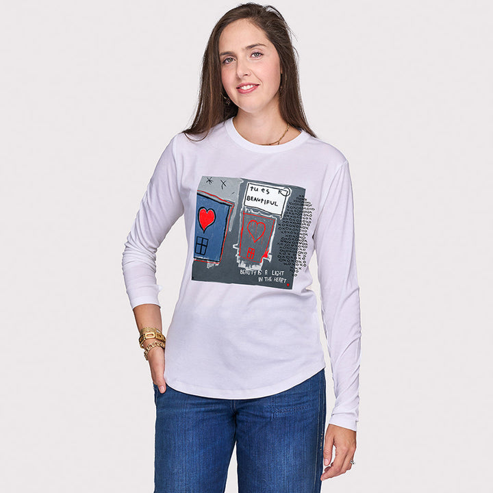 Suzi Roher The Catherine Long Sleeve Tee - Beauty Is