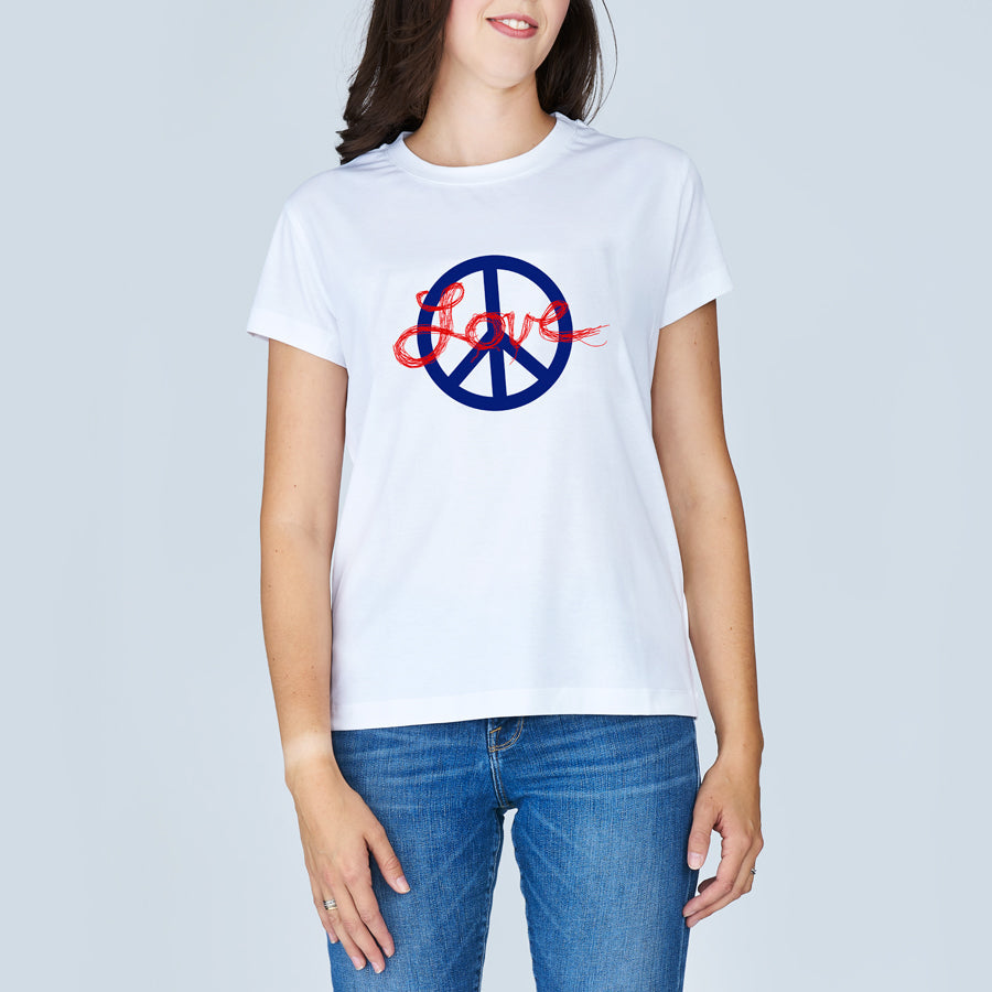 Suzi Roher The Niki T-Shirt - Love Peace