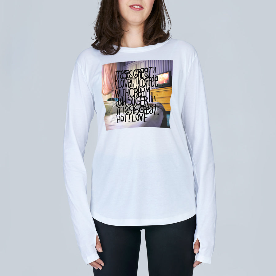 Suzi Roher Theo Extra Long Sleeve Tee - Coffee In Bed