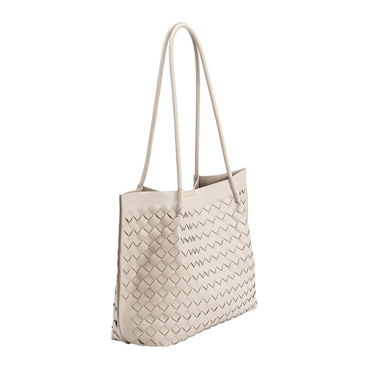 Melie Bianco Victoria Medium Tote Bag - Bone