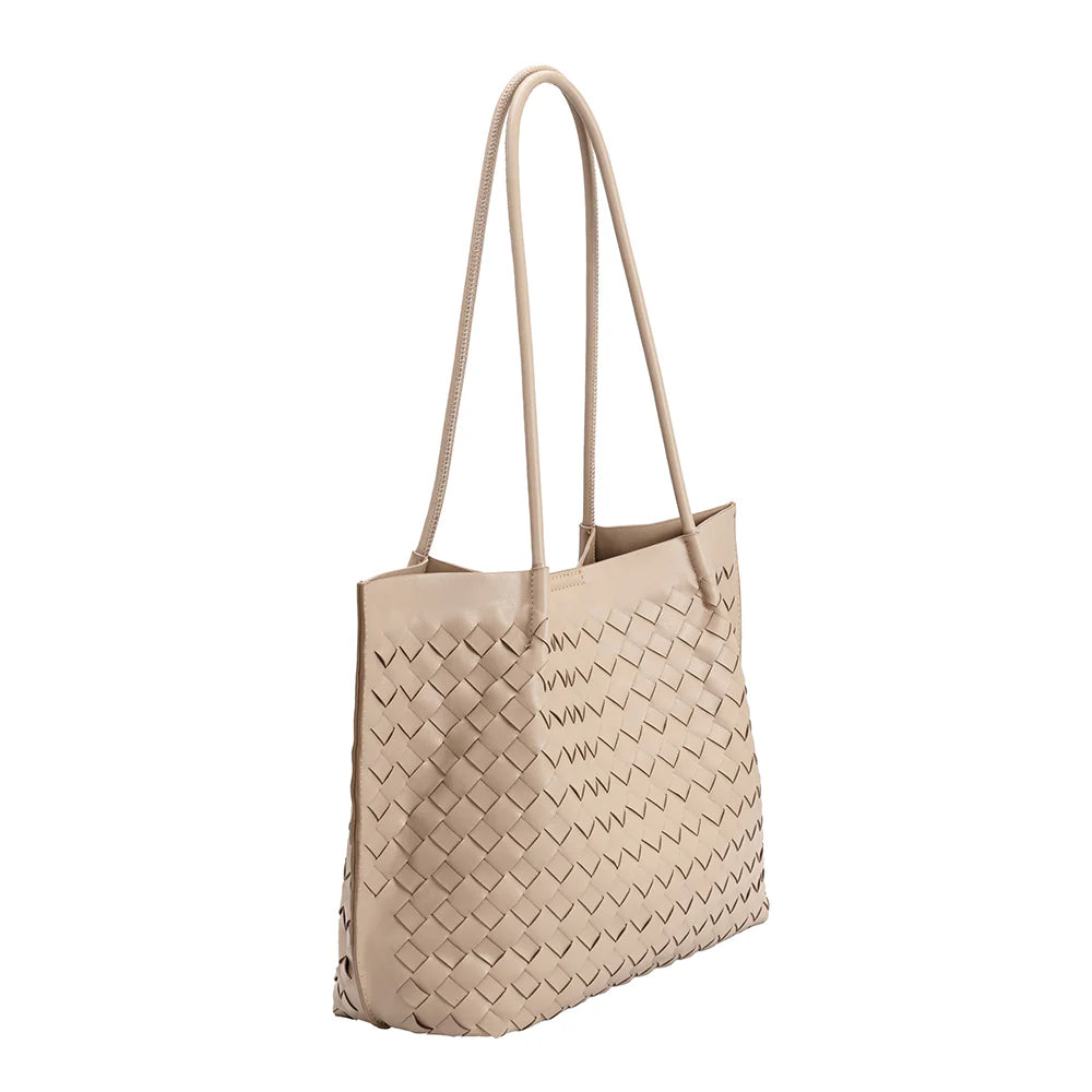 Melie Bianco Victoria Medium Tote Bag - Taupe