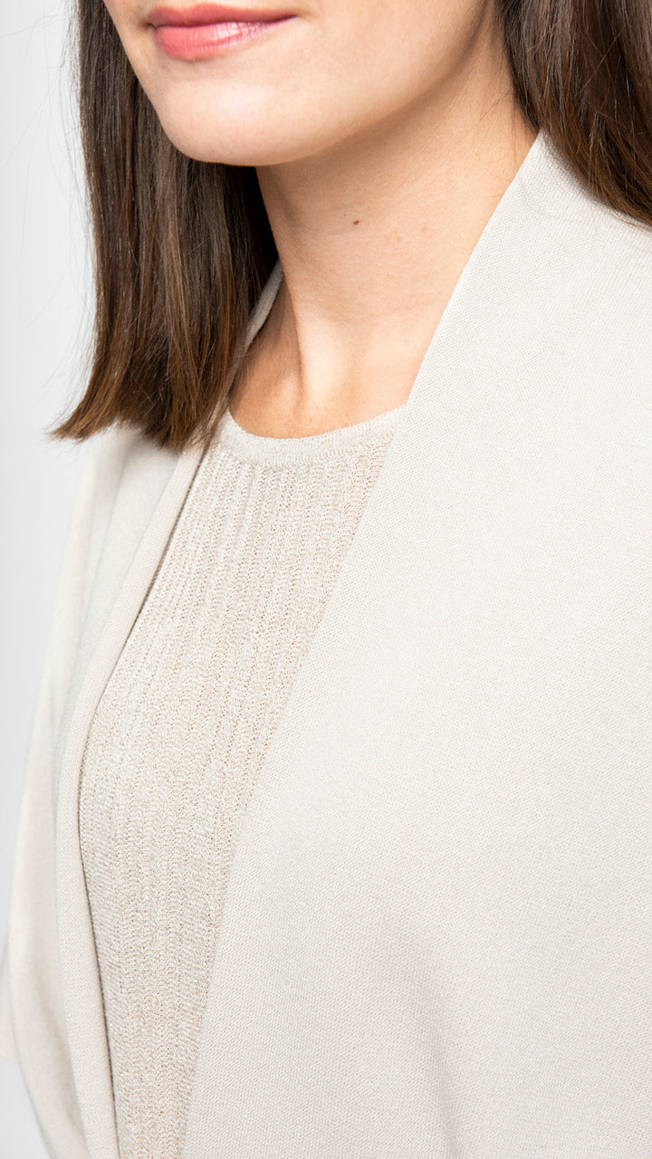 Melinda Belted Dropped Shoulder Cardigan; Beige