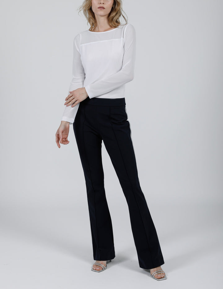 Miracle Stretch Flare Pant With Stripe