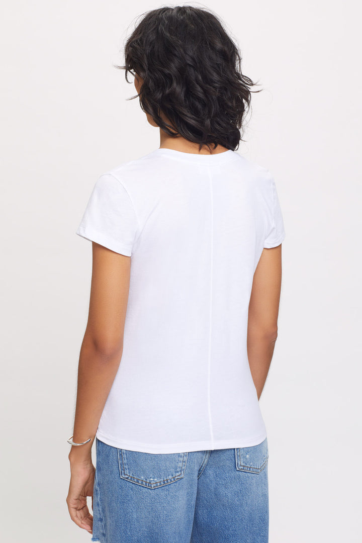 Classic V Neck Tee - White