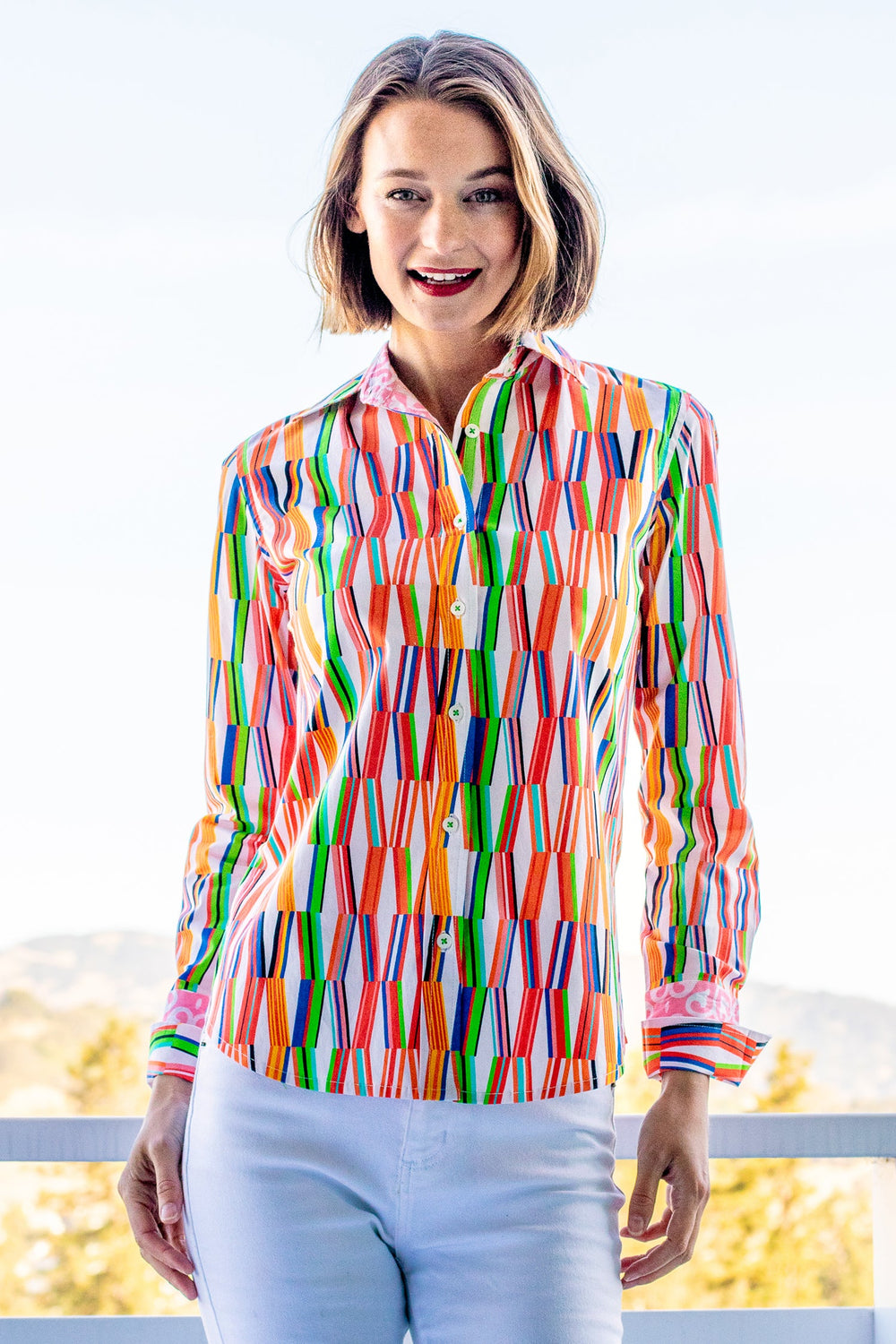 Dizzy-Lizzie Rome Long Sleeve Shirt - New Kaleidoscope Print