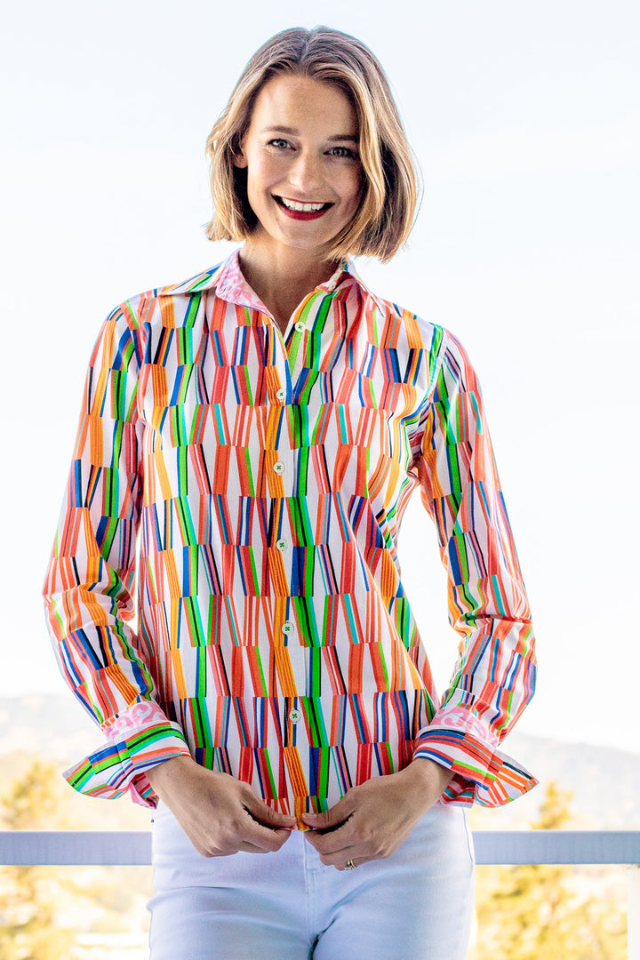 Dizzy-Lizzie Rome Long Sleeve Shirt - New Kaleidoscope Print