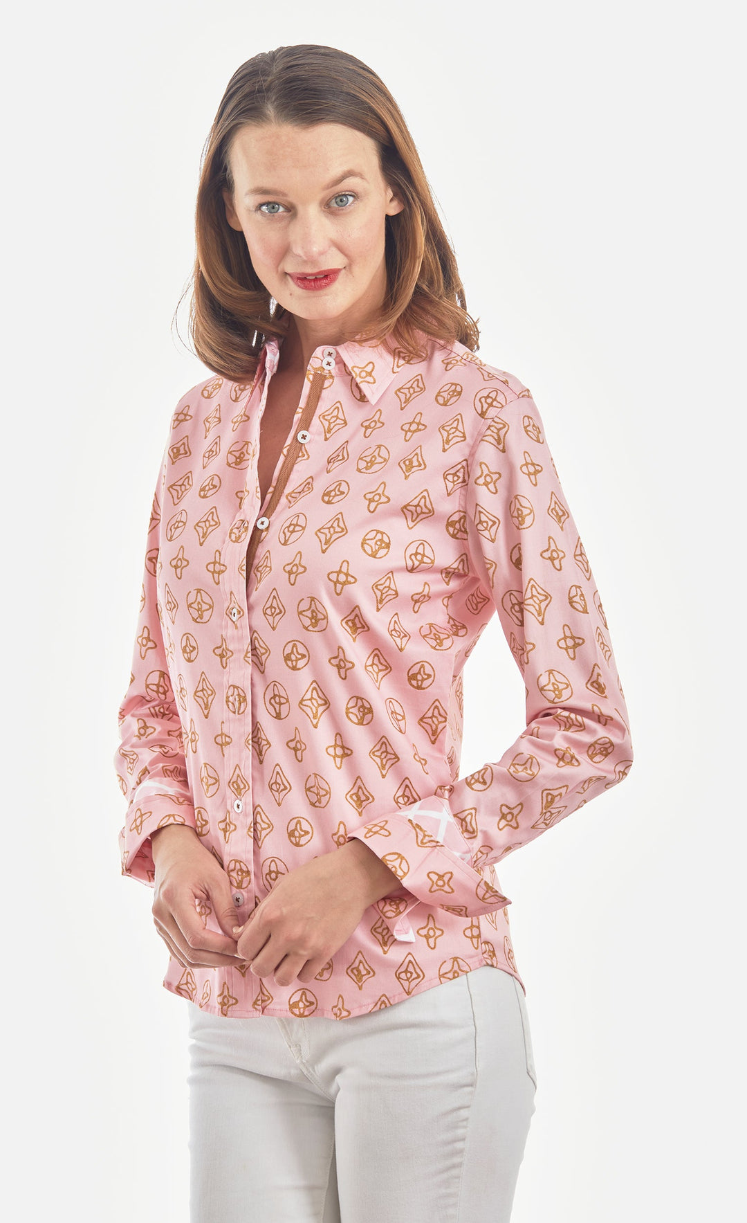 Dizzy Lizzie Rome Shirt Pink Gold Natural