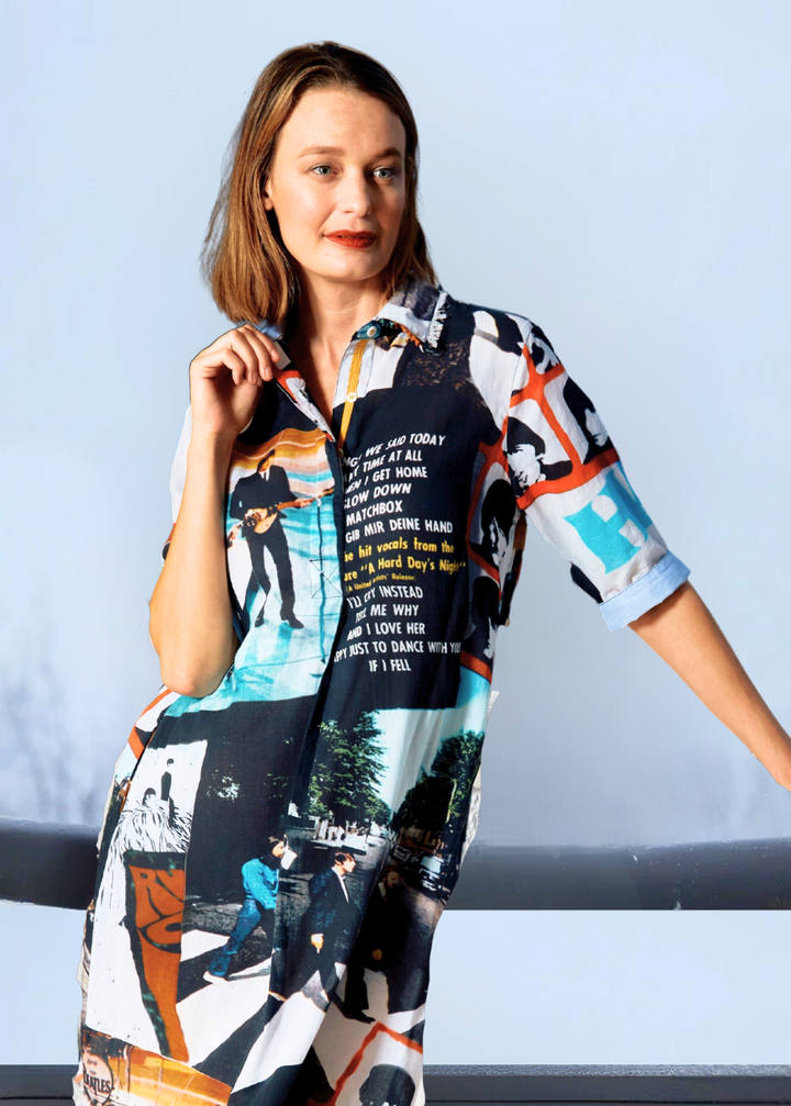 Dizzy-Lizzie Fab 4 Print Chatham Dress