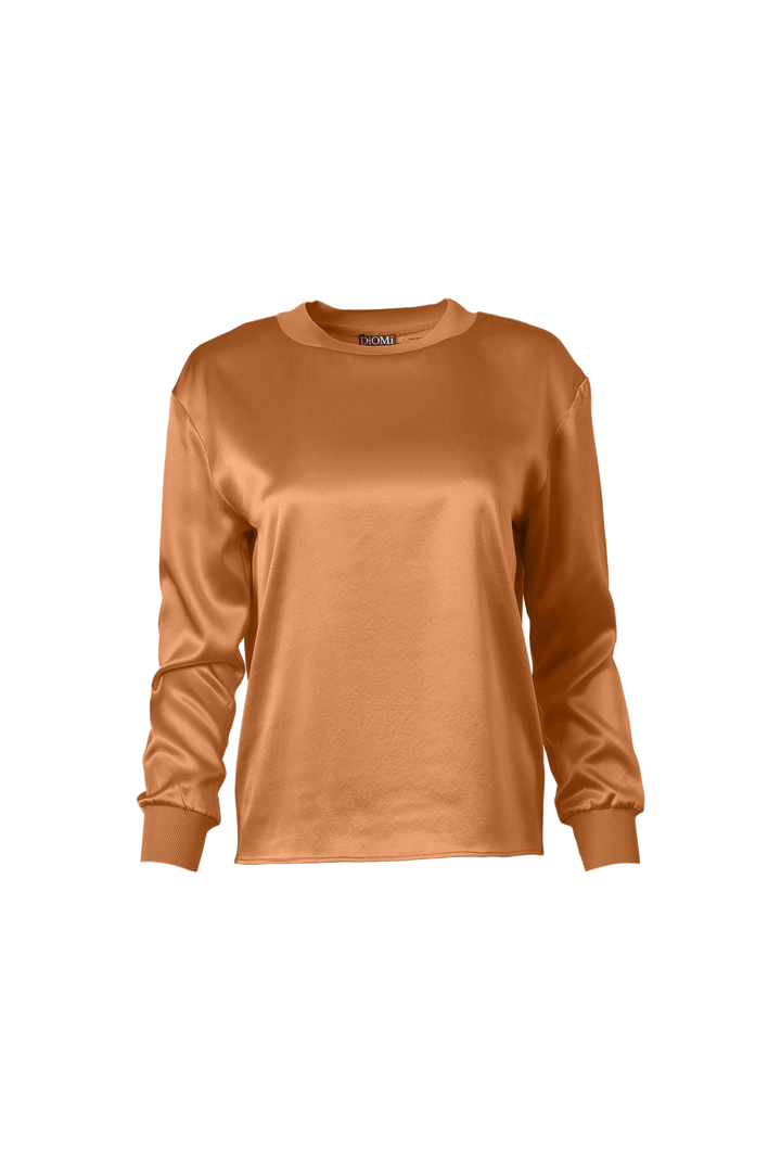 Silk Pullover In Copper