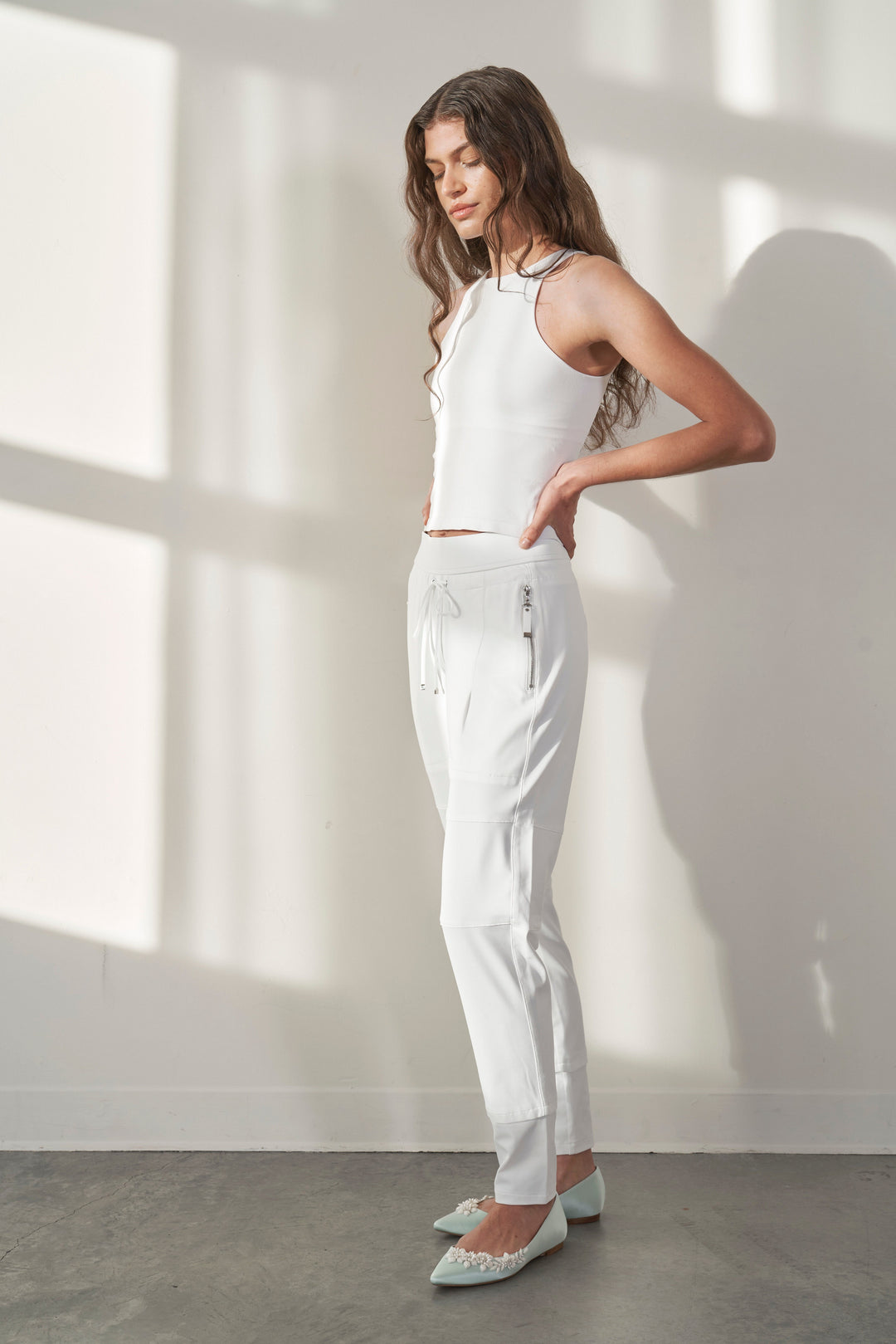 Raffaello Rossi White Candy Pants available at Barbara Katz