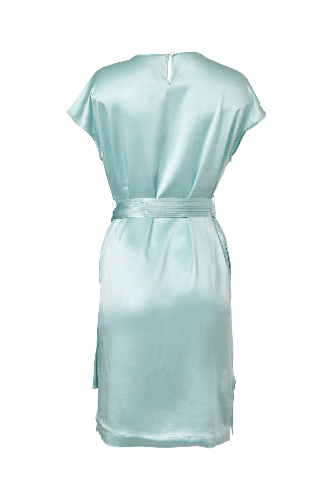 Short Flare Pleated Dress In Sea Foam