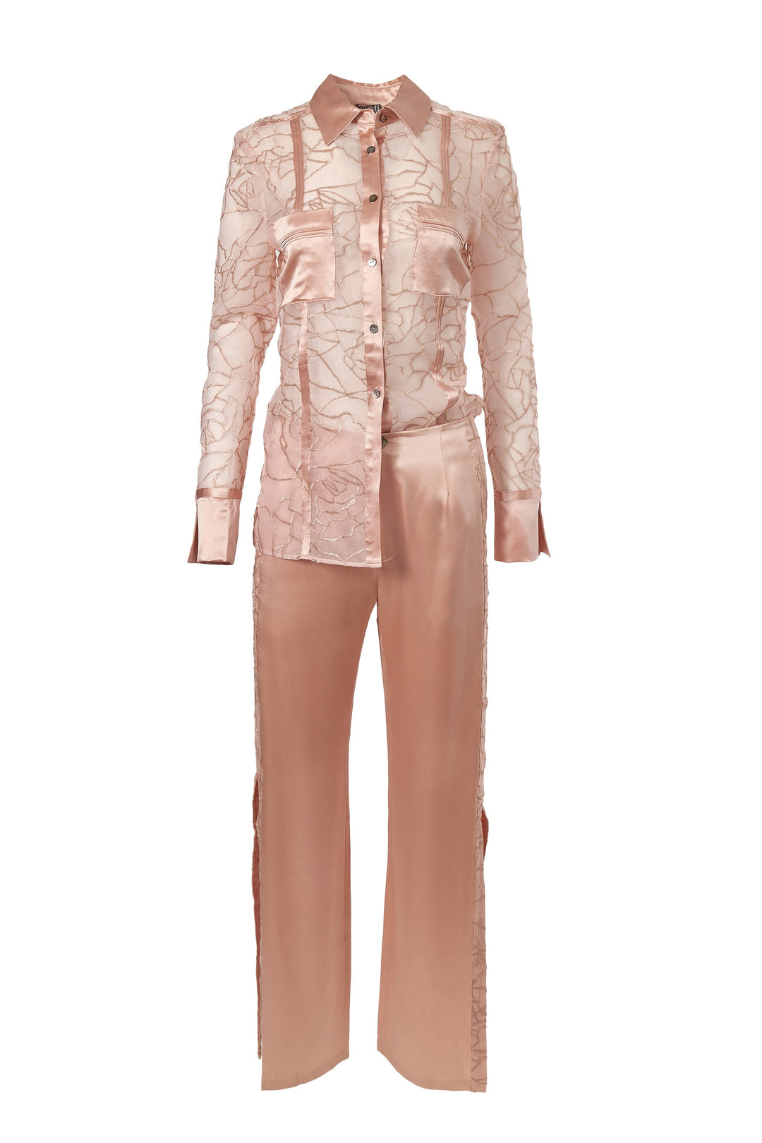 Diomi Transparent Modern Blouse - Rosy Pink